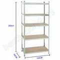 Produktbild: Steckregal Höhe 170, 180, 200 cm Lagerregal Metallregal Kellerregal Regalsysteme