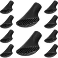 Produktbild: 10x Nordic Walking Pads Universal Gummipads Gummipuffer Ersatzfüße schwarz - Schwarz
