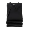 Produktbild: Otto Kern T Shirt Herren im 5er Pack, 5x Kurzarm-Shirts mit V-Ausschnitt, atmungsaktive T-Shirts Herren Schwarz und Weiß aus 100% Baumwolle, Schwarz, Gr. 4XL
