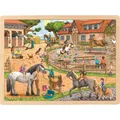 Produktbild: Goki Einlegepuzzle Reiterhof 96 Teile (96 Teile) (57367)