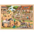 Produktbild: GOKI Holzpuzzle Reitstall 96 Teile