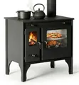 Produktbild: Prometey Festbrennstoffherd Küchenofen Holzherd R ECO INOX mit Edelstahlbackofen, rechte Version, 7,0 kW