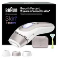 Produktbild: Braun Smart IPL 7 Skin i·expert – IPL Geräte Haarentfernung, Dauerhafte und Schmerzfreie Haarentfernung für Zuhause – inkl. Gratis App, Etui, Venus Rasierer, 3 smarte Aufsätze – PL7253, Weiß/Rosegold