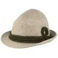 Produktbild: Breiter Filzhut Spitzkopf Trachtenhut mit Wollkordel grau S