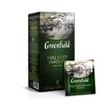 Produktbild: Greenfield Earl Grey Fantasy, Aromatisierter Schwarzer Tee, Flavoured Black Tea, Sri Lanka, 25 Teebeutel mit Doppelkammer und Etiketten in Folienbeuteln, (25 x 2g), 50g [4 Stück]