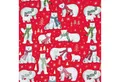 Produktbild: Star Geschenkpapier, Geschenkpapier Eisbären mit bunten Schals 70cm x 2m Rolle Rot