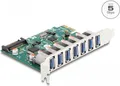 Produktbild: Delock PCI Express x1 Karte zu 7 x extern USB 5 Gbps Typ-A Buchse (90104)