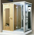 Produktbild: XXL Luxus LED Dampfdusche+Sauna-Kombi Set Sauna Komplettdusche Duschtempel