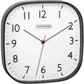 Produktbild: TFA Dostmann Moderne Quarz Wanduhr ohne Ticken, 60.3076, analog, 28cm, Sweep-Uhrwerk, minimalistisch, Wohnzimmer, Büro oder Küche, für Zuhause, gut ablesbar, analog (Schwarz mit Batterie)