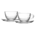Produktbild: Ritzenhoff & Breker Barista Cappuccino-Set 220 ml, 4-teilig, Cappuccinotassen mit Untertassen, Spülmaschinenfest, Transparent