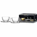 Produktbild: Ritzenhoff & Breker Cappuccinotassen 2er Set Barista mit Untertassen, Glas 220ml