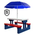 Produktbild: DeubaXXL DE Kindersitzgruppe Blau mit Sonnenschirm 100094