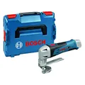 Produktbild: Bosch Professional 12V System Akku Blechschere GSC 12V-13 (inkl. Innensechskantschlüssel, 1x Ober- und Untermesser für Blechschere, Einlage, L-BOXX, ohne Akku/ Ladegerät)