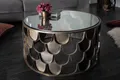 Produktbild: riess-ambiente Couchtisch ABSTRACT Ø60cm transparent / antik Messing (Einzelartikel, 1-St), Wohnzimmer · rund · Glas · Metall · Industrial · Fischschuppen Design
