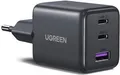 Produktbild: Ugreen 30W 3-Port GaN II Fast Wall Charger USB-A & 2 x USB-C Black (55536)