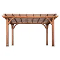 Produktbild: Backyard Discovery Pergola aus Holz 305 x 426 cm | Terrassenüberdachung freistehend für den Garten | Pavillon/Gartenpavillon/Holzpergola Überdachung Wetterfest