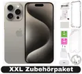 Produktbild: Apple iPhone 15 Pro - 128 GB - Titan Natur - XXL Starterset - Zustand: SEHR  GUT