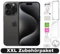 Produktbild: Apple iPhone 15 Pro - 128 GB - Titan Schwarz - XXL Starterset- Zustand: GUT