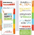 Produktbild: 500 Lustige Haftnotizen (10 x 50 Blatt) | Haftnotiz Set mit verschiedenen witzigen Sprüchen für Uni, Schule, Büro oder WG | Bunte Klebezettel zum Lernen und Markieren | Geschenktipp für Studenten