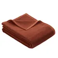 Produktbild: Ibena Wohndecke Baumwollmischung terrakotta Größe 150x200 cm