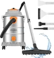 Produktbild: ZEEGMA Zonder Pro Multi Industriesauger, 1600W für Asche, 25 l Behälter, Filter im Set - silber