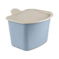 Produktbild: Koziol BIBO Biomülleimer Küche 3L, Komposteimer mit Deckel, Bio Mülleimer für die Küche, geruchsdicht & abwaschbar, Klappdeckel abnehmbar, klein & spülmaschinenfest (flower blue)