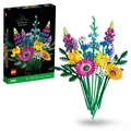 Produktbild: LEGO Icons Wildblumenstrauß-Set, künstliche Blumen mit Mohn und Lavendel zum Bas