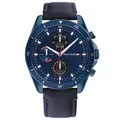 Produktbild: Tommy Hilfiger Multi Zifferblatt Quarz Uhr für Herren mit Edelstahl-und Lederarmband
