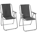 Produktbild: Campingstuhl Klappstuhl 2er Set Angel Angler Regie Strand Stuhl faltbar Outdoor - Grau