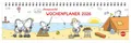 Produktbild: sheepworld Wochenquerplaner 2026: Praktischer Tischquerkalender mit Spiralbindung und niedlichen Schaf-Cartoons. Liebevoll illustrierter Tisch-Kalender. (Tisch-Querplaner Heye)