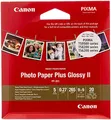 Produktbild: Canon Fotopapier PP-201 Plus Glossy II - 8,9 x 8,9 cm, 20 Blatt (265 g/qm) für Tintenstrahldrucker 2311B070 Weiß