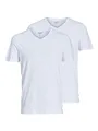 Produktbild: JACK & JONES Herren JACBASIC V-NECK TEE SS 2 PACK T-Shirt,, 2per pack Weiß (White White), XX-Large (Herstellergröße: XXL)
