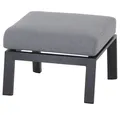 Produktbild: Siena Garden Gartenlounge-Hocker Valencia Loungehocker matt anthrazit / salt&pepper