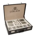 Produktbild: Gerlach Celestia Besteck-Set im Koffer 12 Personen Spülmaschinenfest Essbesteck Edelstahl Tafelbesteck Messer Gabel Löffel Teelöffel Kuchengabel Soßenlöffel Kuchenspachtel Gläzend Rostfrei 68 Stk
