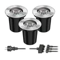 Produktbild: ledscom.de Bodeneinbaustrahler BOJA für außen Edelstahl rund IP67 108mm Ø inkl. GU5.3 LED (weiß, 19,68W, je 524lm, 30°) 3er Set
