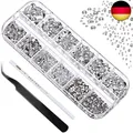 Produktbild: 1440pcs 6 Größen Kristall Strasssteine nageldesign Kristallrhinestones, Flache R