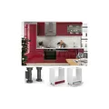 Produktbild: VICCO Herdumbauschrank 60 cm Bordeaux Hochglanz Küchenschrank Hängeschrank Küchenzeile Fame-Line