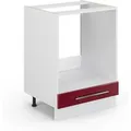 Produktbild: Vicco Herdumbauschrank Fame-Line Bordeaux Hochglanz/Weiß 60 cm ohne Arbeitsplatte