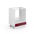 Produktbild: Vicco Herdumbauschrank Fame-Line, Bordeaux Hochglanz, 60 cm