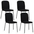 Produktbild: Albatros Esszimmerstühle 4er Set ENNA, schwarz - stapelbar, bequemer Polsterstuhl - Eleganter Küchenstuhl, Stuhl Esszimmer oder Esstisch Stuhl, Konferenzstuhl , Stückzahl:4, Farbe:Schwarz