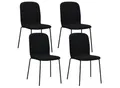 Produktbild: Albatros Esszimmerstühle 4er Set ENNA, schwarz - stapelbar, bequemer Polsterstuhl - Eleganter Küchenstuhl, Stuhl Esszimmer oder Esstisch Stuhl, Konferenzstuhl , Stückzahl:4, Farbe:Schwarz