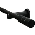 Produktbild: GARDINIA Gardinenstange Set Metall, Ø 19 mm, 1-läufig, ausziehbar, verschraubt, Aluminium, 1-Lauf schwarz Ø 19 mm x 190 cm - 340 cm