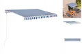 Produktbild: Gelenkarmmarkise Automatisch 300x250 Cm Blau Und Weiß Balkon Terrasse