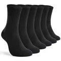 Produktbild: TUUHAW Tennissocken Herren 43-46 Schwarz Socken Herren 43-46 Sportsocken Laufsocken Herrensocken Baumwollsocken Frotteesocken Männer Socken Lange Running Socks 6 Paar