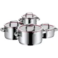 Produktbild: WMF Function 4 Topf-Set 4-teilig Edelstahl mit Glasdeckel Induktion Gas Elektro