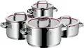 Produktbild: WMF Topf-Set Function 4 Set, 8-tlg, wärmereduzierende Griffe, Induktions Töpfe