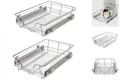 Produktbild: Einbauschublade Korbauszug 2 Stk. Silbern 400 Mm