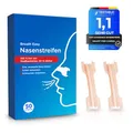 Produktbild: Anti-Schnarch Nasenstrips | 50 Nasenpflaster fürs bessere Atmen für Sport und Schlaf für Erwachsene und Kinder | Nasenstreifen Hautfarbe | Atemtrainer gegen Schnarchen | Nasal Strips Nose