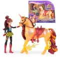 Produktbild: Unicorn Academy Set - Valentina und Einhorn Cinder mit echter Mähne und Schweif sowie Bürste, ca. 12 cm große Originalfiguren zur beliebten Netflix Serie, für Kinder ab 4 Jahren