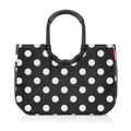 Produktbild: reisenthel loopshopper L frame dots white – Stabile Tasche mit praktischen Fächern aus recycelten PET-Flaschen – Charmantes und wasserabweisendes Design